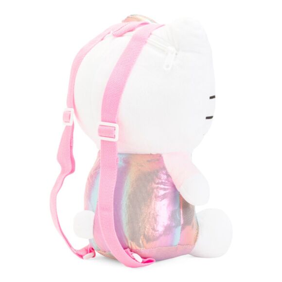 Hello Kitty 14" Figural Backpack Irridescent Rainbow Jumper Bow Licensed NWT - Picture 2 of 2